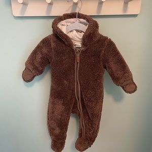 H&M Fleece Teddy Bear Bunting Overall